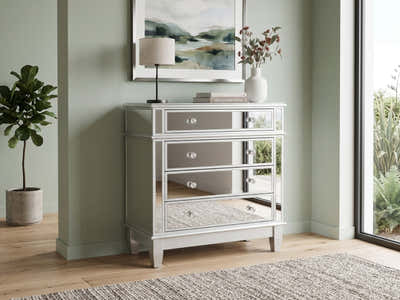 Mirrored 4-Drawer Chest