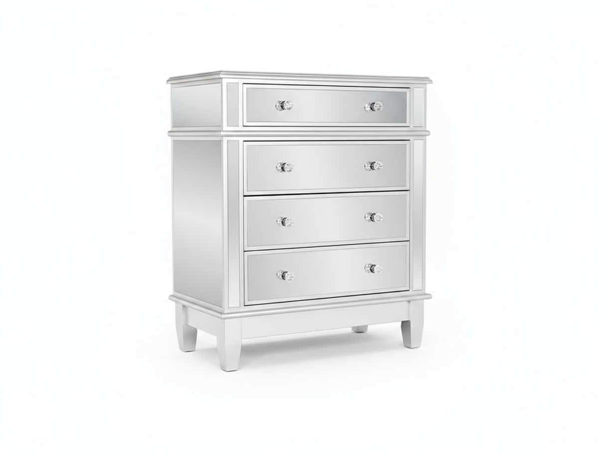 Mirrored 4-Drawer Chest