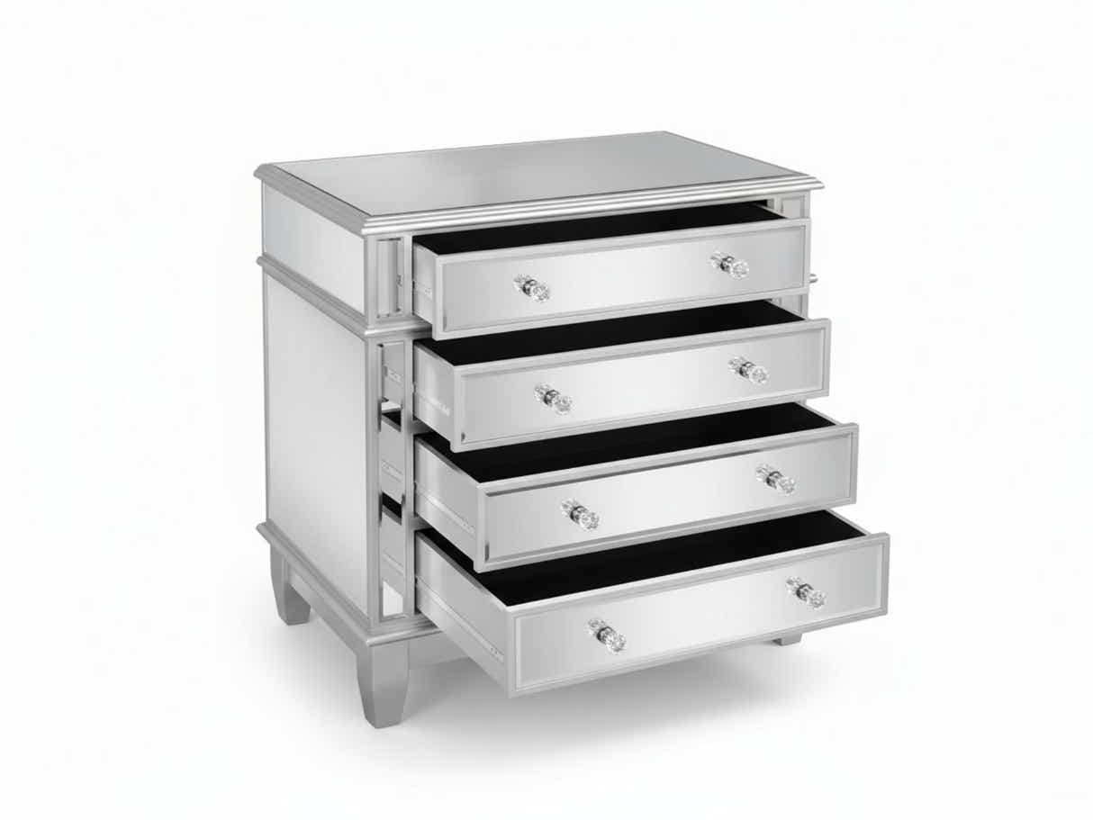 Mirrored 4-Drawer Chest