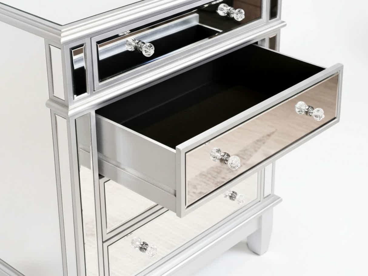 Mirrored 4-Drawer Chest
