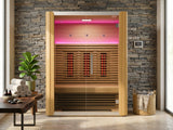 3 Person Low EMF Far Infrared With Red Light Tube Full spectrum Sauna
