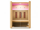 3 Person Low EMF Far Infrared With Red Light Tube Full spectrum Sauna
