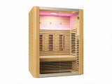3 Person Low EMF Far Infrared With Red Light Tube Full spectrum Sauna