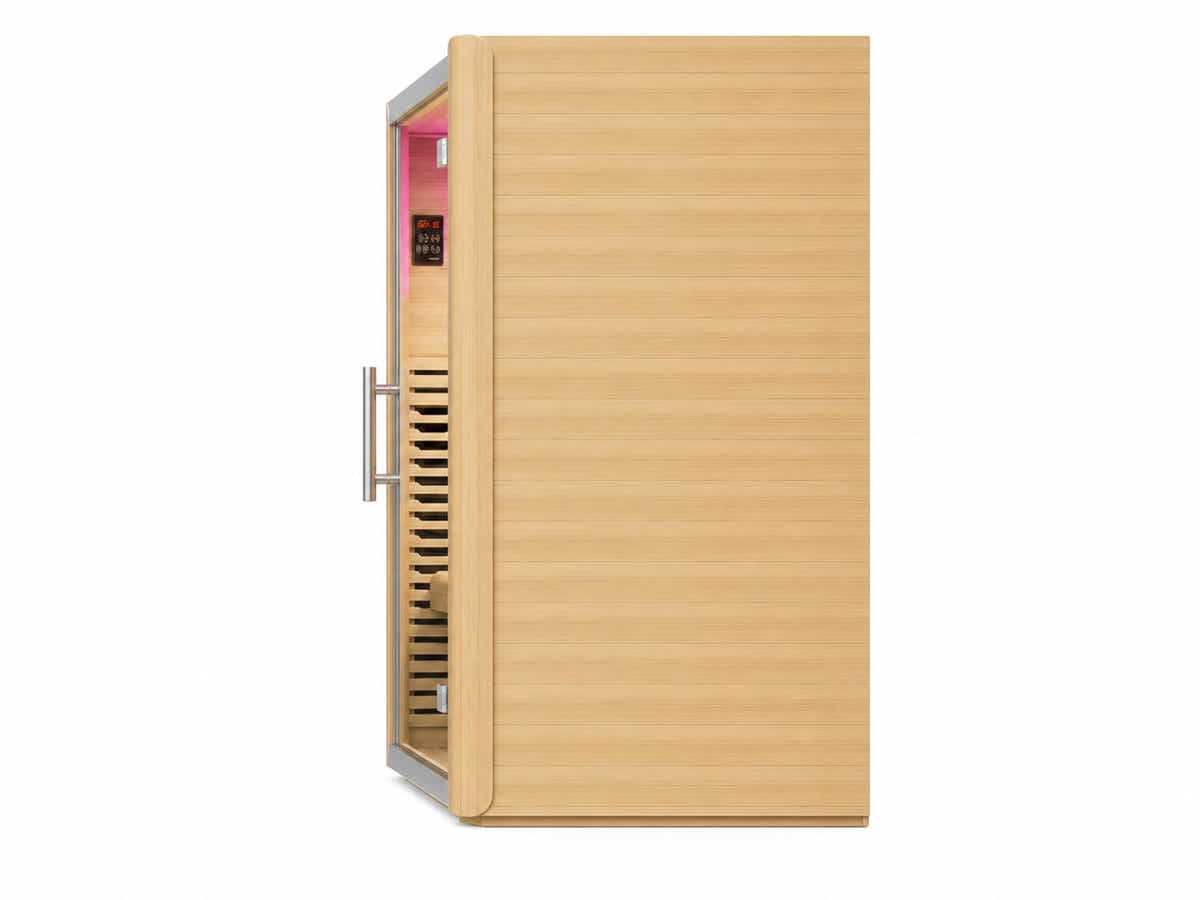 3 Person Low EMF Far Infrared With Red Light Tube Full spectrum Sauna