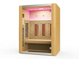 3 Person Low EMF Far Infrared With Red Light Tube Full spectrum Sauna