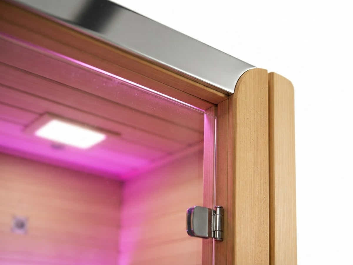 3 Person Low EMF Far Infrared With Red Light Tube Full spectrum Sauna