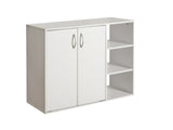 Okura 2-Door Shoe Cabinet with Shelf - White