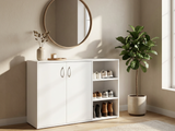DS Okura 2-Door Shoe Cabinet with Shelf - White