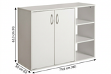 DS Okura 2-Door Shoe Cabinet with Shelf - White
