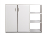 DS Okura 2-Door Shoe Cabinet with Shelf - White