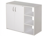 DS Okura 2-Door Shoe Cabinet with Shelf - White