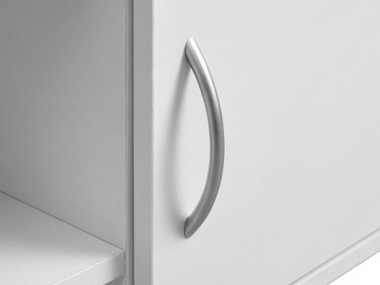 DS Okura 2-Door Shoe Cabinet with Shelf - White