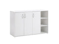 Okura 3-Door Shoe Cabinet with Shelf - White