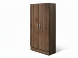 Clevedon 2-Door Shoe Storage Cabinet - Walnut