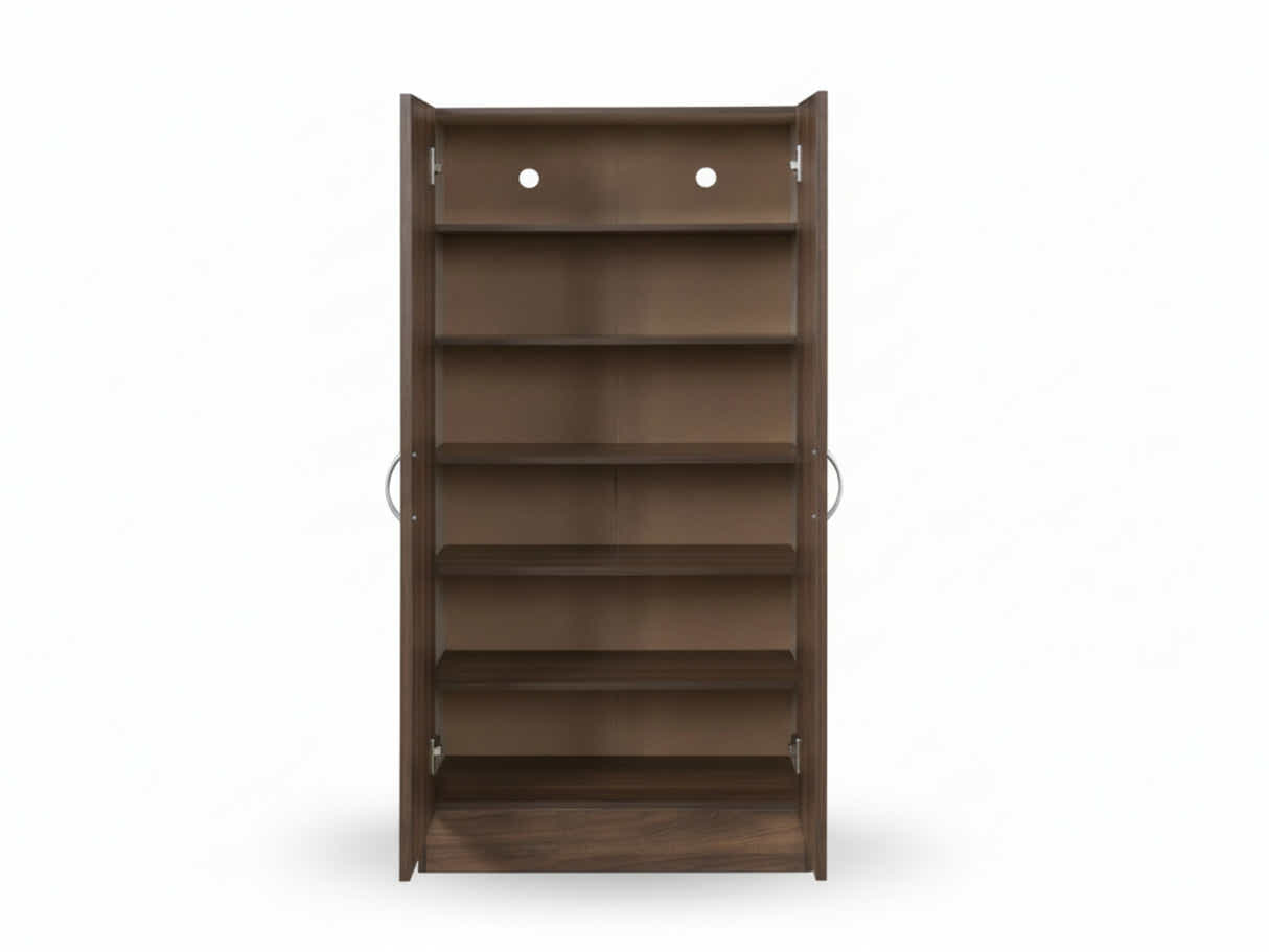 Clevedon 2-Door Shoe Storage Cabinet - Walnut