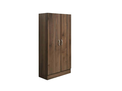 Clevedon 2-Door Shoe Storage Cabinet - Walnut