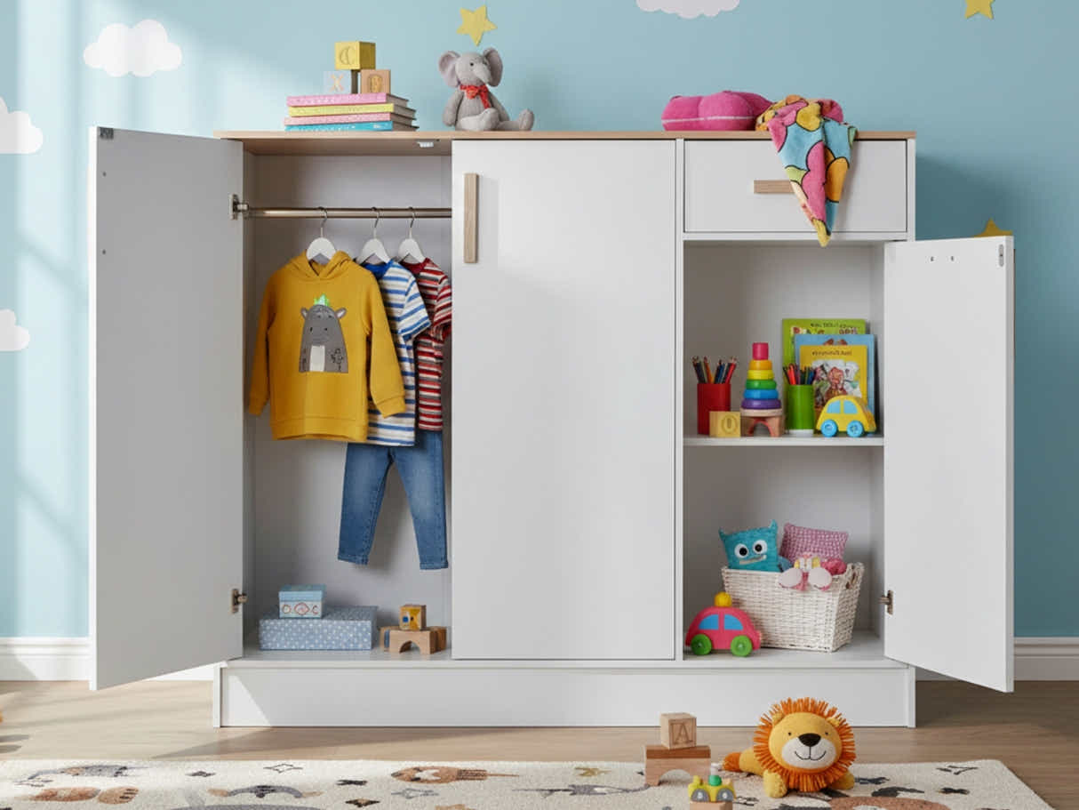 Orewa Kids Wardrobe Storage Cabinet