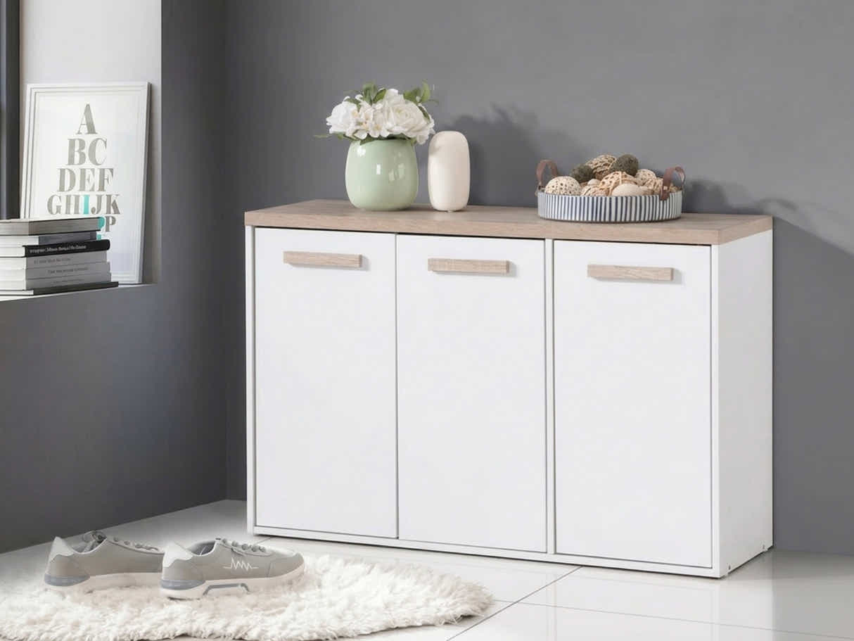 Orewa 3-Door Shoe Cabinet - Wall Mounted or Freestanding