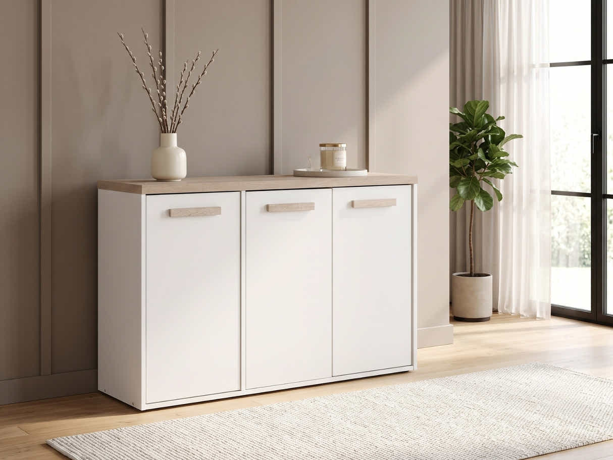 Orewa 3-Door Shoe Cabinet - Wall Mounted or Freestanding