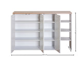 Orewa 3-Door Shoe Cabinet with Open Shelf