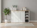 Orewa 3-Door Shoe Cabinet with Open Shelf