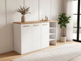 Orewa 3-Door Shoe Cabinet with Open Shelf