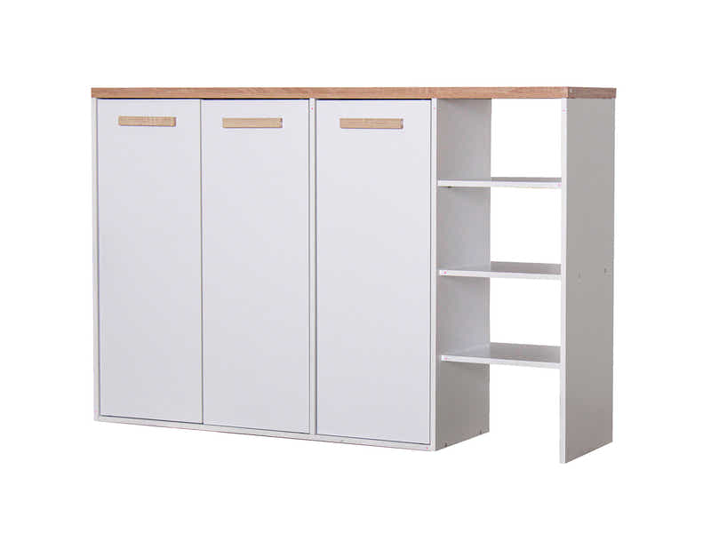 Orewa 3-Door Shoe Cabinet with Open Shelf