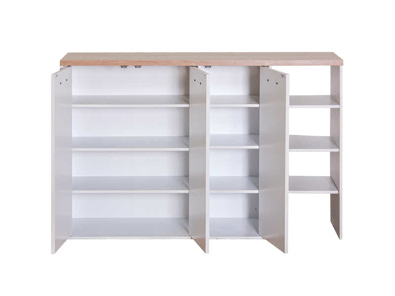 Orewa 3-Door Shoe Cabinet with Open Shelf