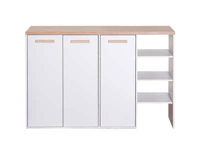 Orewa 3-Door Shoe Cabinet with Open Shelf