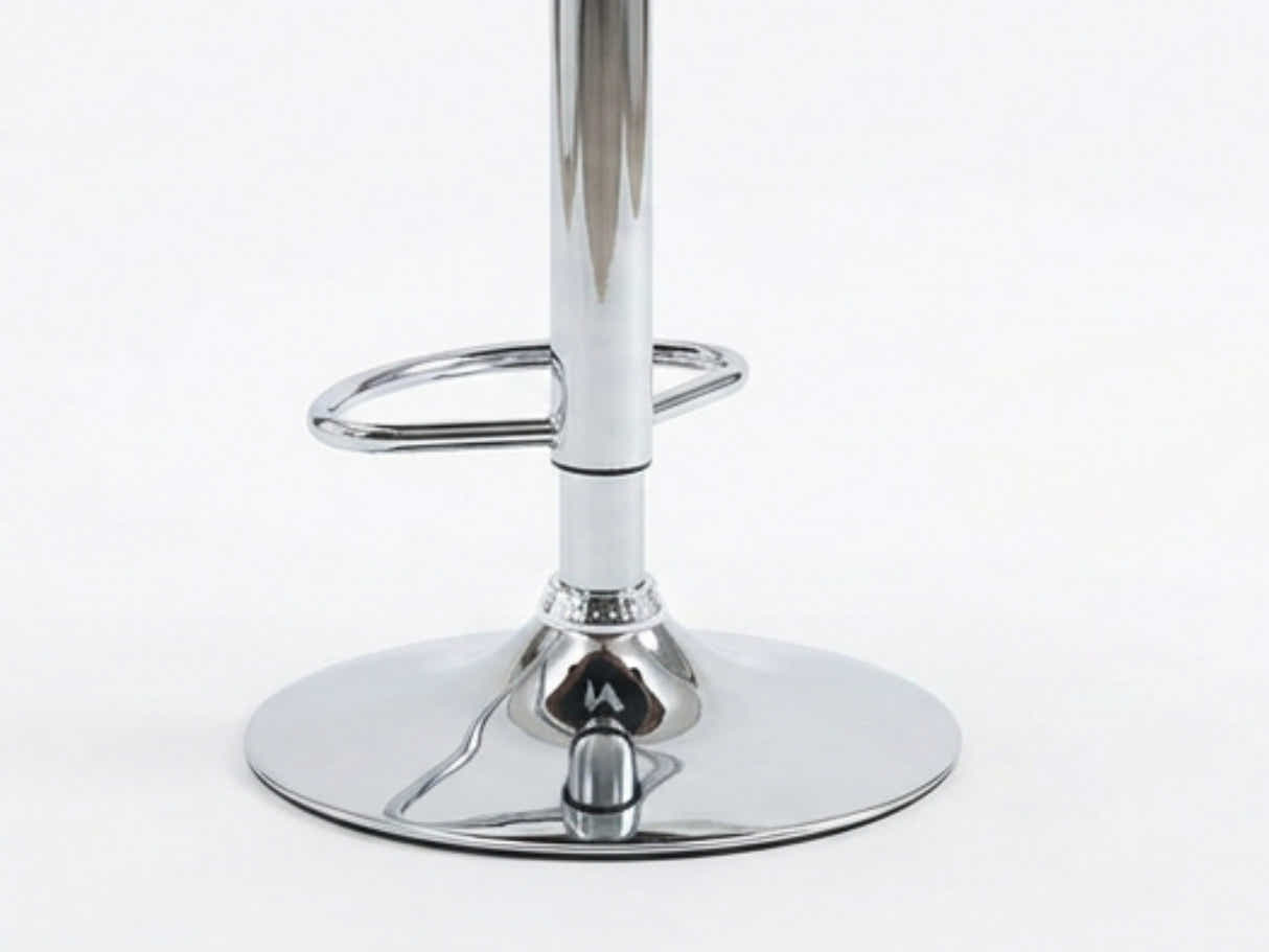 Swivel Bar Stool with Black Leather