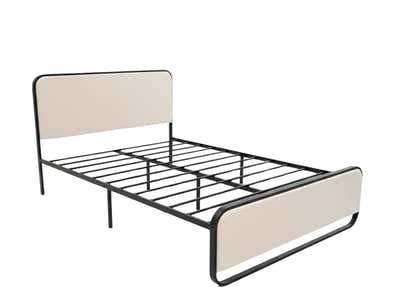 Haisla Velvet Bed Frame Cream - Queen