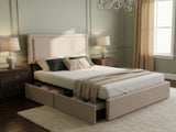 Ambria Bed Frame Beige - Double
