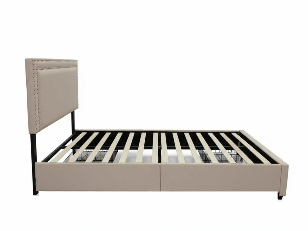 Ambria Bed Frame Beige - Double