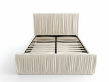 Blaine Velvet Bed Frame Beige - Double