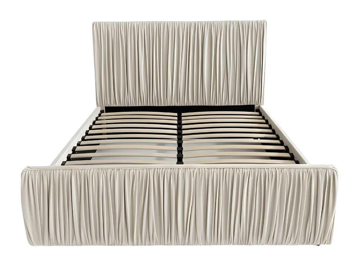 Blaine Velvet Bed Frame Beige - Queen