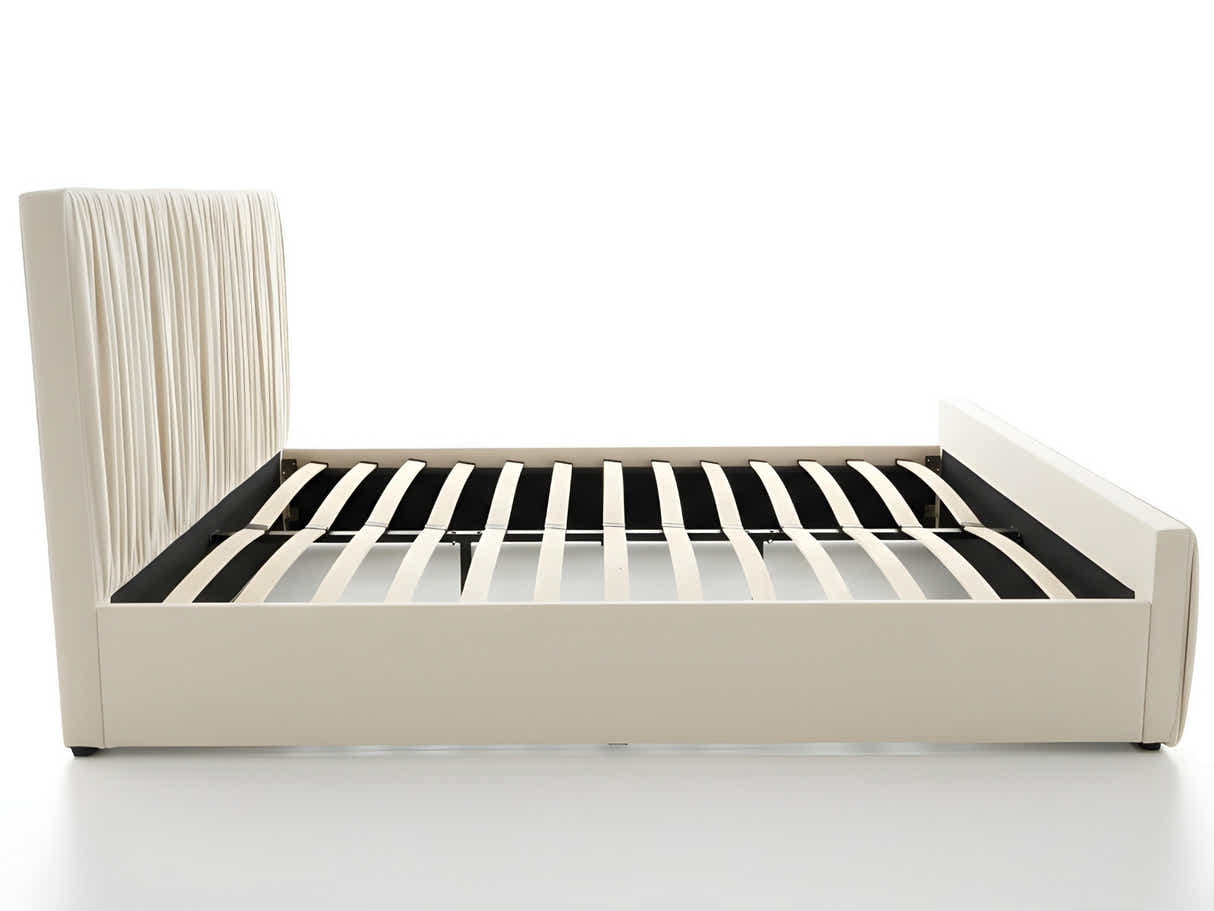 Blaine Velvet Bed Frame Beige - Queen