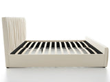 Blaine Velvet Bed Frame Beige & Bon21 Mattress - Queen