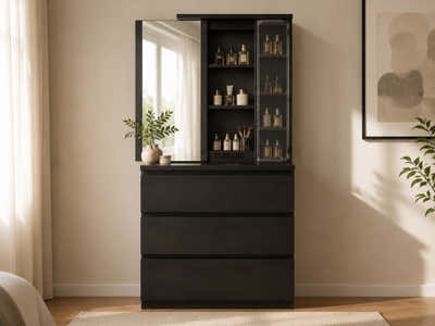 Tiko 3-Drawer Dresser - Black Oak