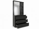 Tiko 3-Drawer Dresser - Black Oak