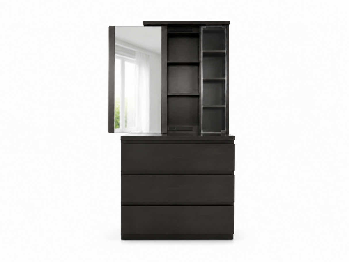 Tiko 3-Drawer Dresser - Black Oak
