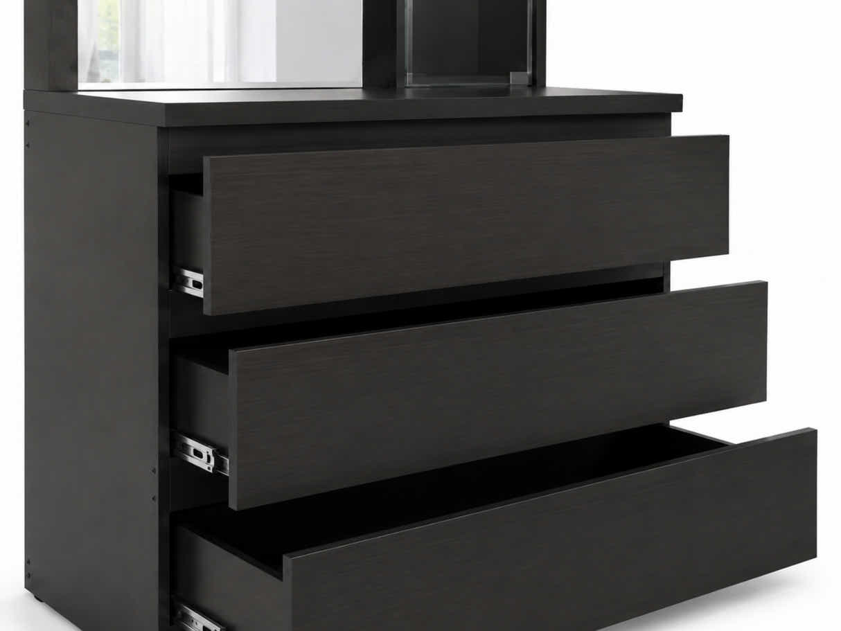 Tiko 3-Drawer Dresser - Black Oak