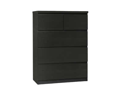 Tiko 5-Drawer Tallboy - Black Oak