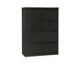 Tiko 5-Drawer Tallboy - Black Oak
