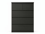 Tiko 5-Drawer Tallboy - Black Oak