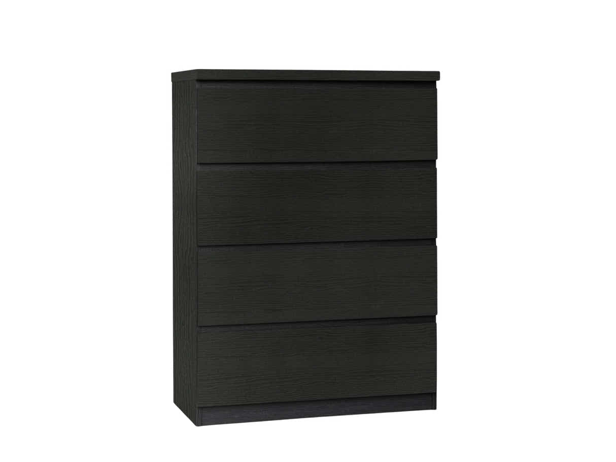 Tiko 4-Drawer Tallboy - Black Oak