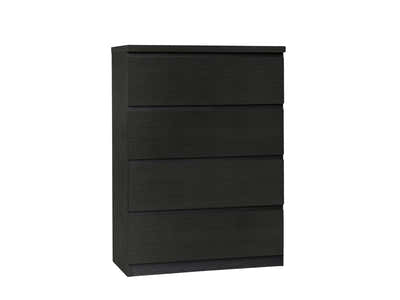Tiko 4-Drawer Tallboy - Black Oak