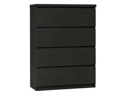 Tiko 4-Drawer Tallboy - Black Oak