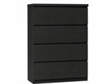 Tiko 4-Drawer Tallboy - Black Oak