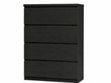 Tiko 4-Drawer Tallboy - Black Oak