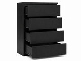 Tiko 4-Drawer Tallboy - Black Oak